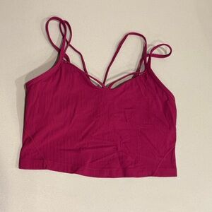 Pink Lululemon Strappy Crop Top